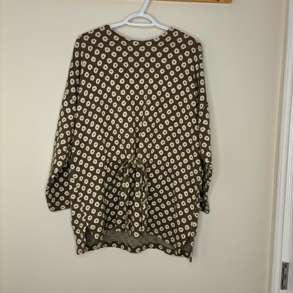 #136 Chaus Brown and White Cotton Tunic